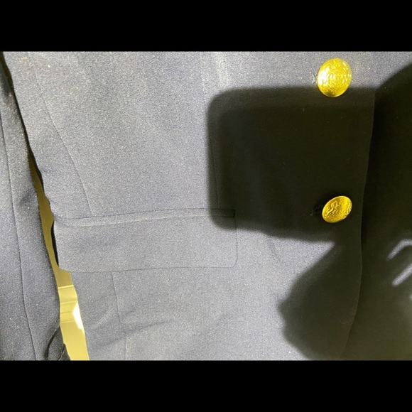 2 🔖 J. CREW Factory Schoolboy Blazer Jacket Navy Blue Gold Button $138 - Picture 8 of 8